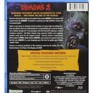 demons 2 blu synapse back Demons 2 - Blu-ray - Synapse - Used