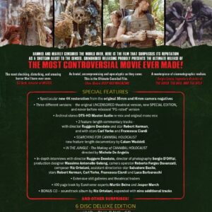 cannibal holocaust 4k 6 disc back Cannibal Holocaust - 4K UHD & Blu-ray (6-Disc Ultimate Edition) - Grindhouse Releasing