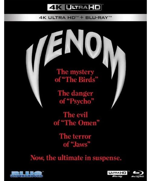 venom (1981) 4k uhd + blu ray w/slipcover blue underground venom (1981) 4k uhd + blu ray w/slipcover blue underground